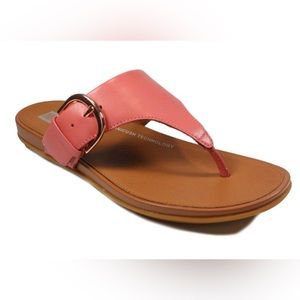 BRAND NEW FITFLOP Gracie  BLUSH MAUVE WITH ROSE GOLD BUCKLE SIZE 10